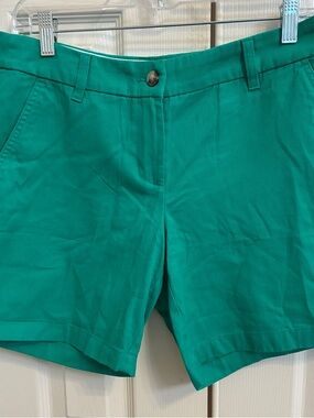 J. Crew Teal Green Cotton Bermuda Shorts